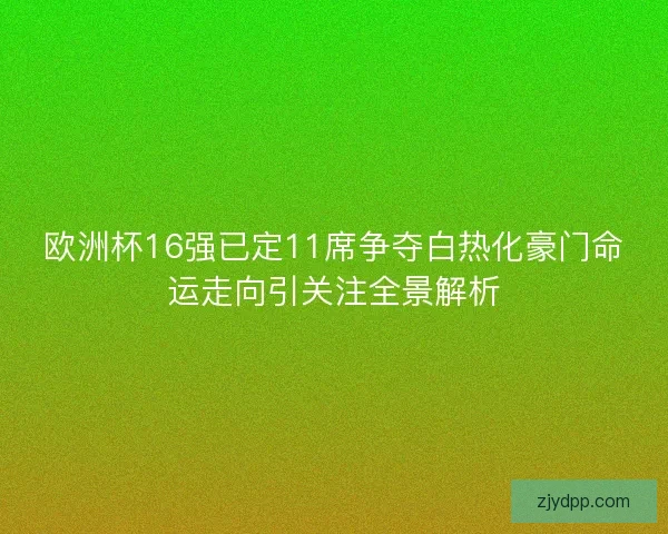 欧洲杯16强已定11席争夺白热化豪门命运走向引关注全景解析